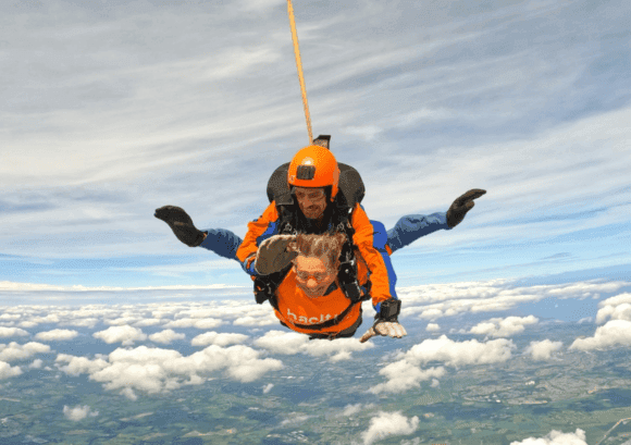 Clare Skydiving at 75
