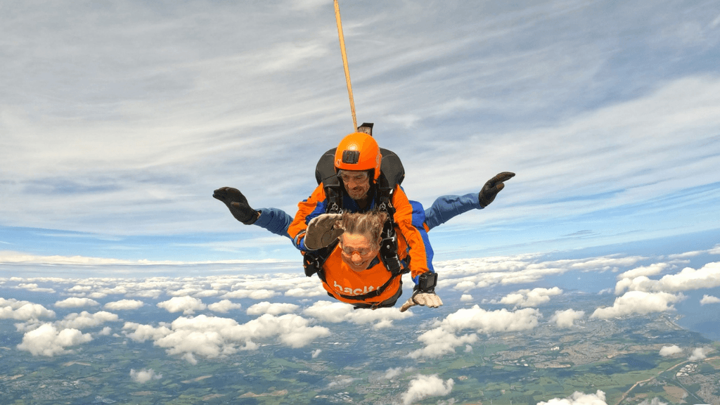 Clare Skydiving at 75