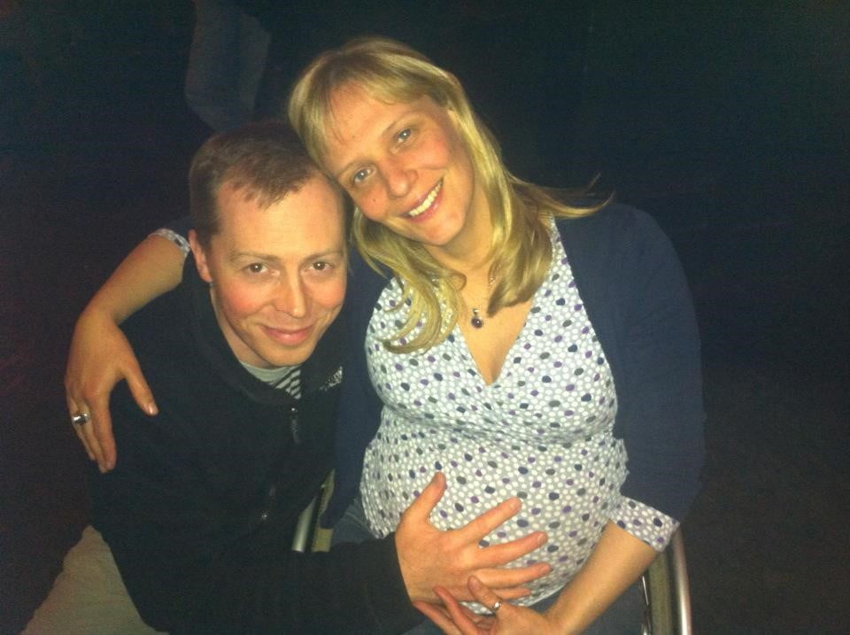 Clair, a pregnant wheelchair user, with her partner