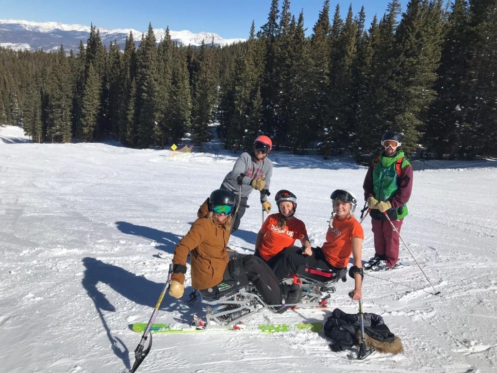 Melanie on our Colorado sit-ski course