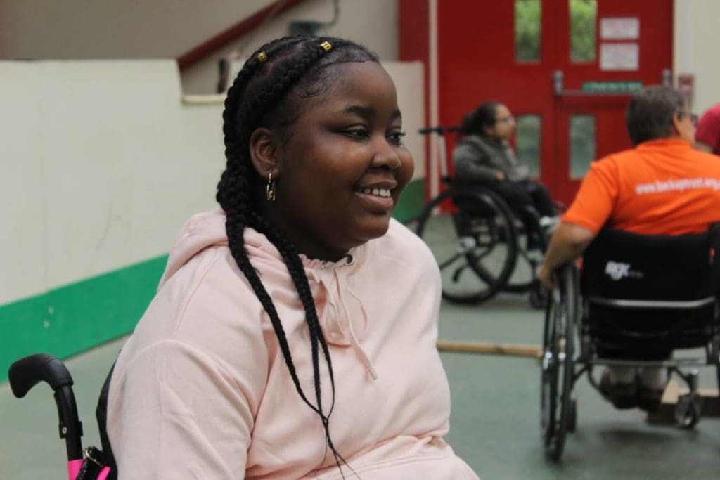 Young person with a spinal cord injury on one of our multi-activity courses