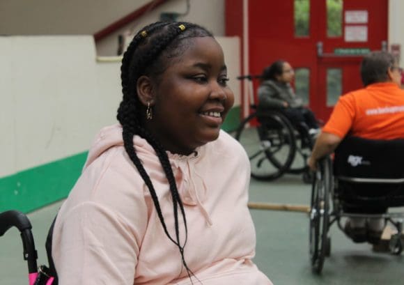 Young person with a spinal cord injury on one of our multi-activity courses