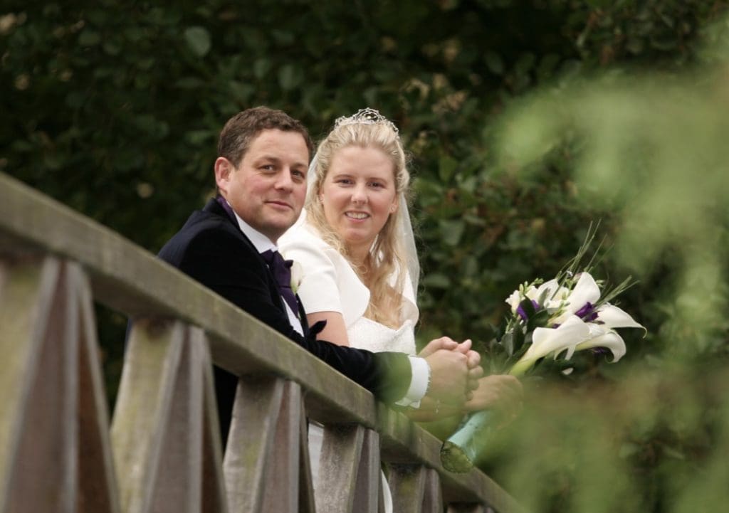 A photo of Tim and his wife on their wedding day in our 'adjusting to my new normal' story