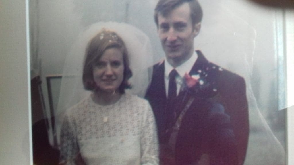 Alan and Sandra on their wedding day in 1969