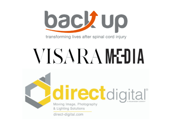 the logos of Back Up, Visara Media, and Direct Digital