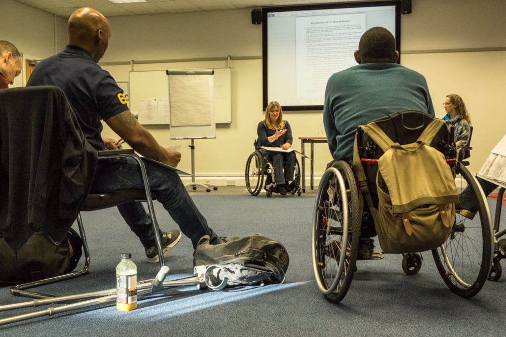 Volunteer mentors taking part in mentoring training in January 2017