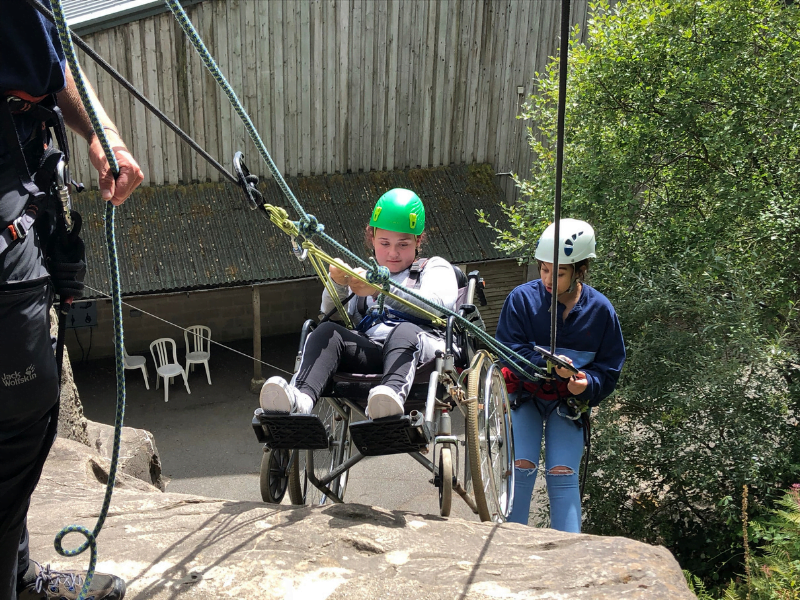 Bethany abseiling on one of our multi activity courses