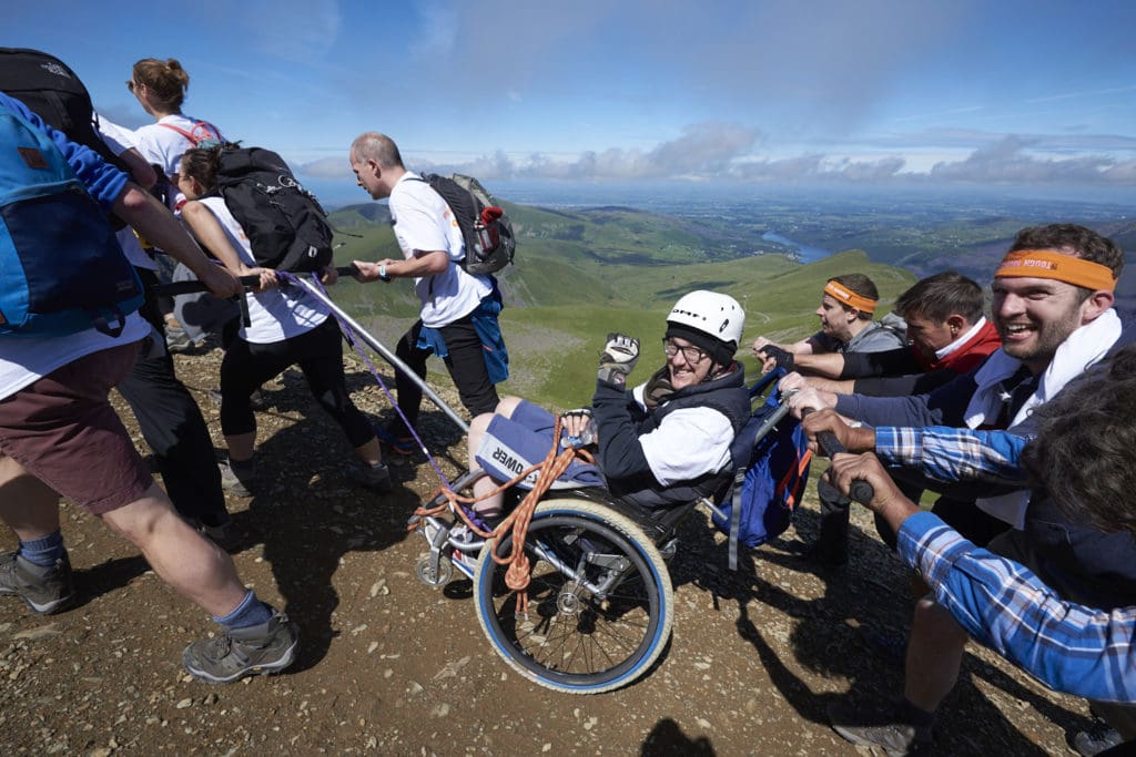team taking part in the Mount Snowdon Push