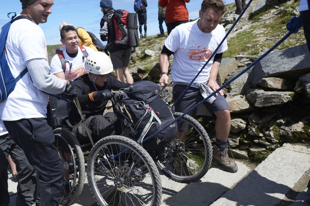 Dan and his team taking on the Snowdon Push 2017