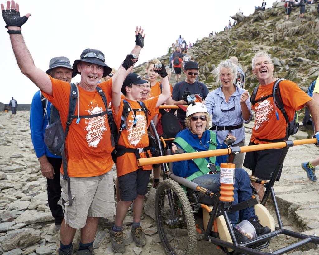 Becky Hill and her friends and family taking on The Snowdon Push