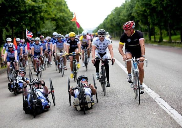 Danny Turnbull and his team during London to Paris 2012