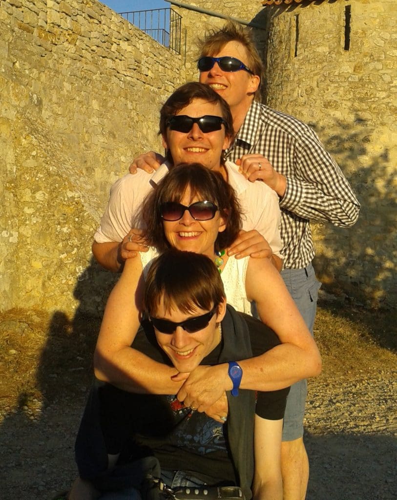 The Dickinson family on holiday in France