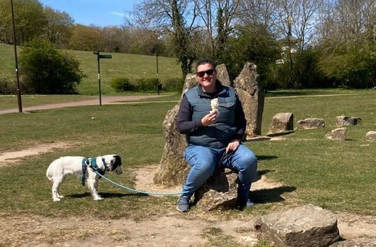 Helen and her dog
