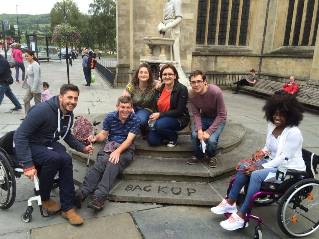 Shelley and other participants on Next Steps course