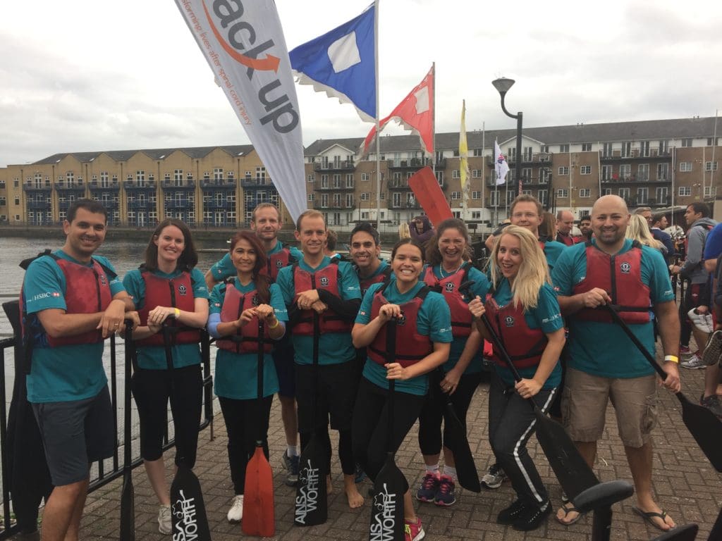 Andy's colleagues at the Dragon Boat Race