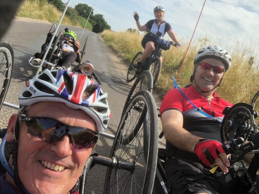 Luke and friends training for the London to Paris ride