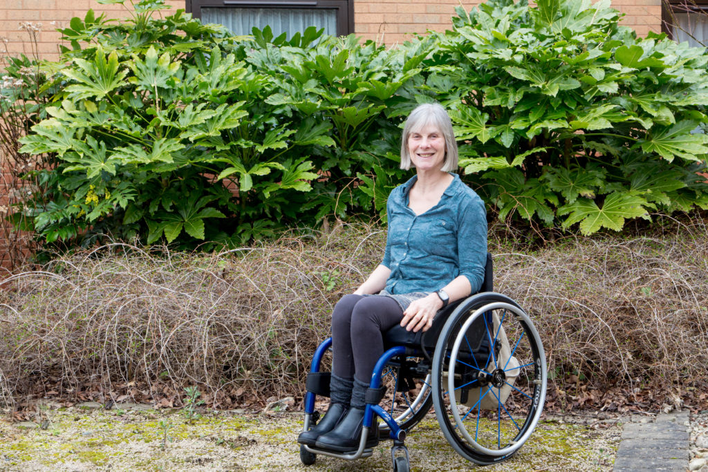 Wheelchair user outside