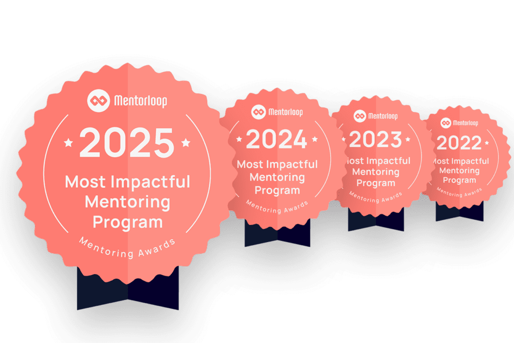 Mentoorloop Badge award 4 rosettes - 2002, 2003, 2004 2005