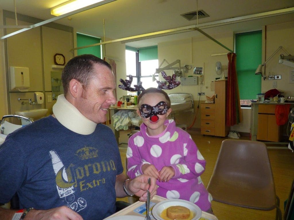 Neil spending time with his daughter during his time at Salisbury