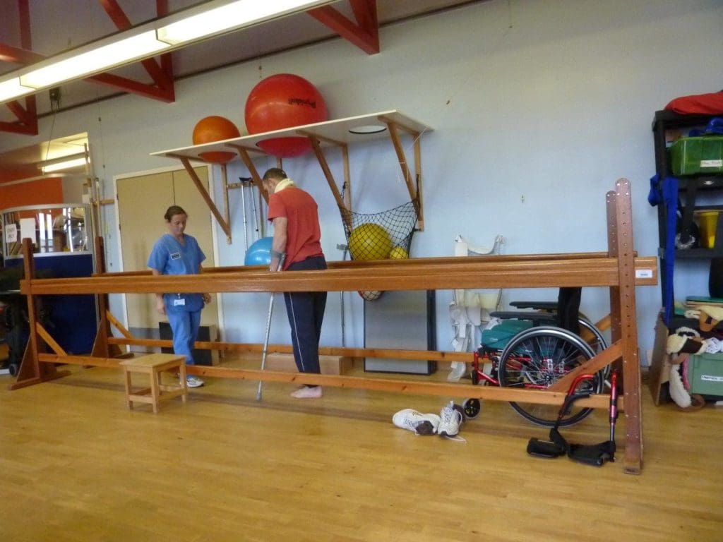 Neil during his rehabilitation