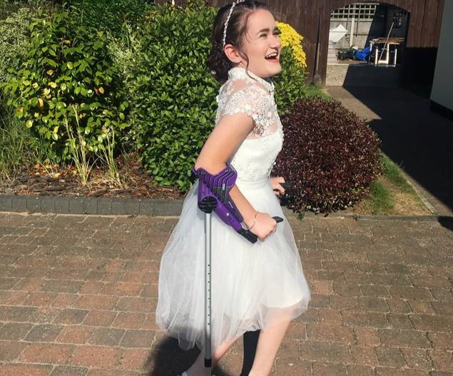 Daisy, a young person with an incomplete spinal cord injury, getting ready for her Year 11 prom