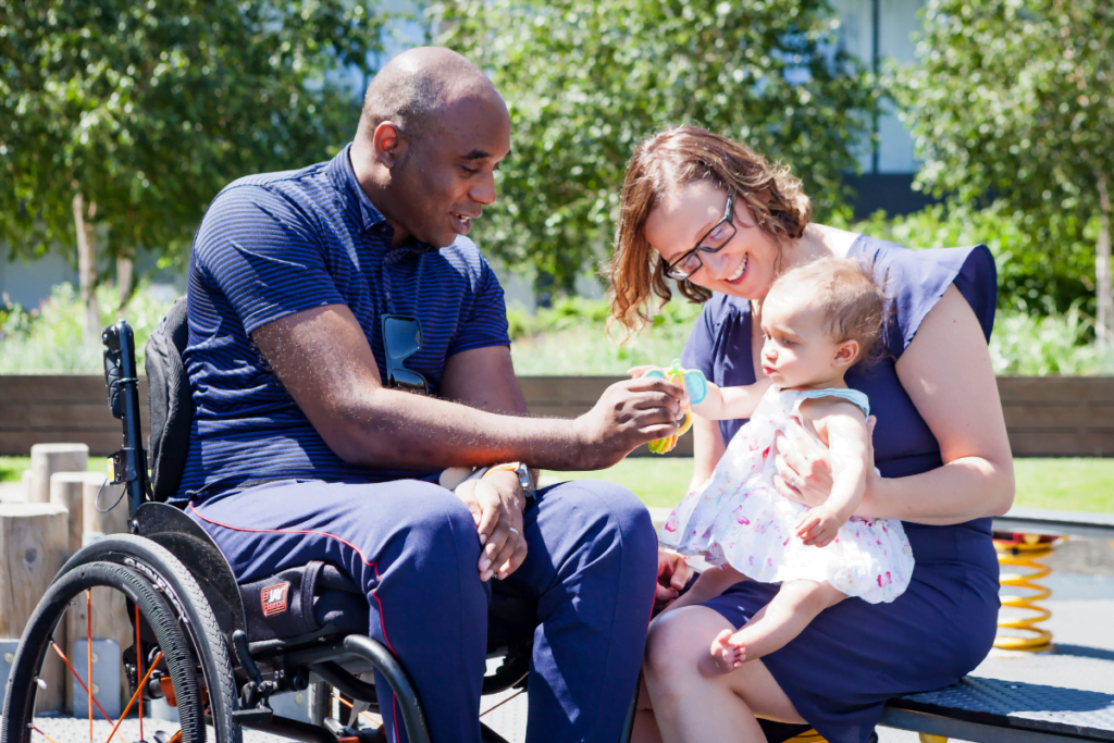 A family where one of the parents has a spinal cord injury. Read on for a guide to spring cleaning your finances from Aspire's Money Matters service