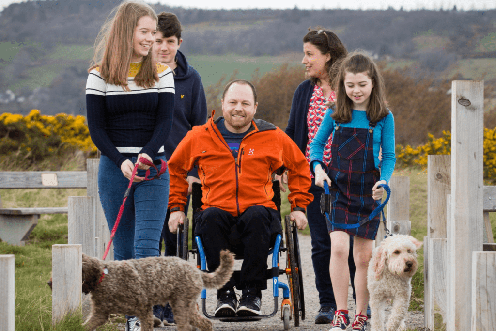 A family where the father is a wheelchair user - the Bck Up strategy is here to transform lives affected by spinal cord injury