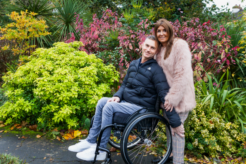 A couple who we helped with their wellbeing after spinal cord injury