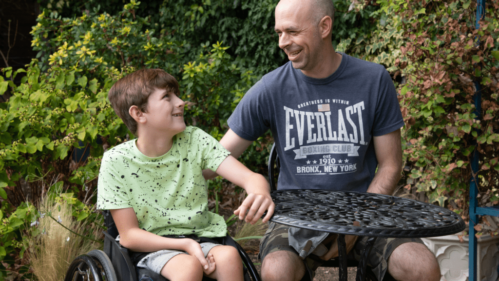 A Father who recieved Family Support from Back Up after his son's spinal cord injury