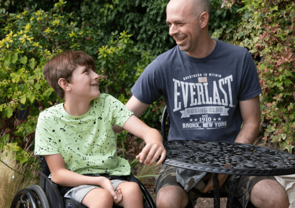 A Father who recieved Family Support from Back Up after his son's spinal cord injury