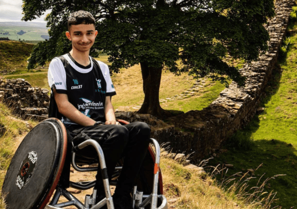 Daniel, who we supported to get back to school after spinal cord injury, enjoying the countryside on a Back Up course