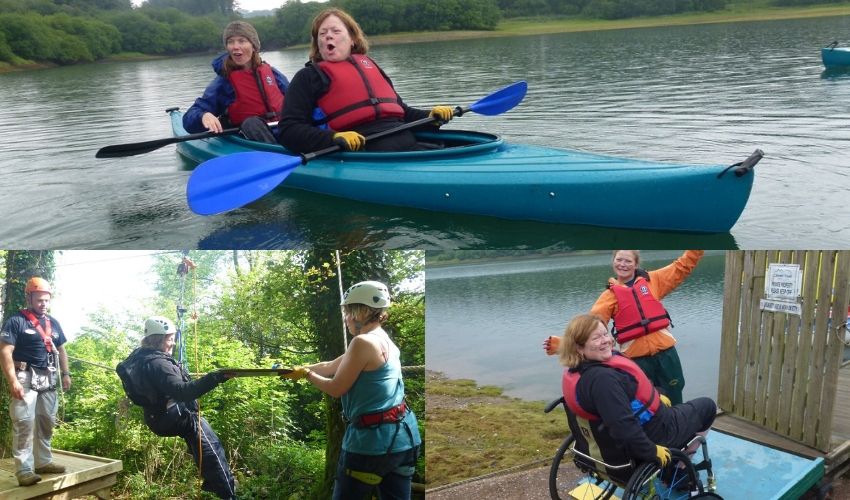 Collage photo of Jo Wright on our multi-activity course