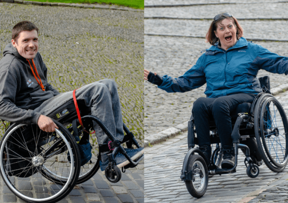 Richard and Julie - two of our fantastic wheelchair skills trainers on our Edinburgh City Skills course