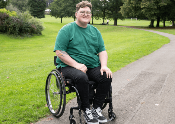 Noah, a man with a spinal cord injury who Back Up supported with dating and spinal cord injury