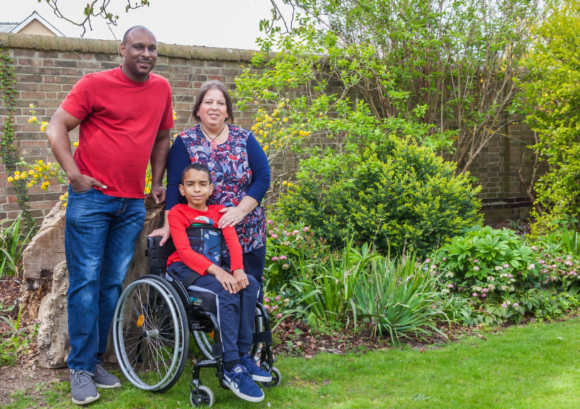 A family with their young son, who is a wheelchair user. Our Education Inclusion Toolkit is there to help children and young people affected by spinal cord injury in education.