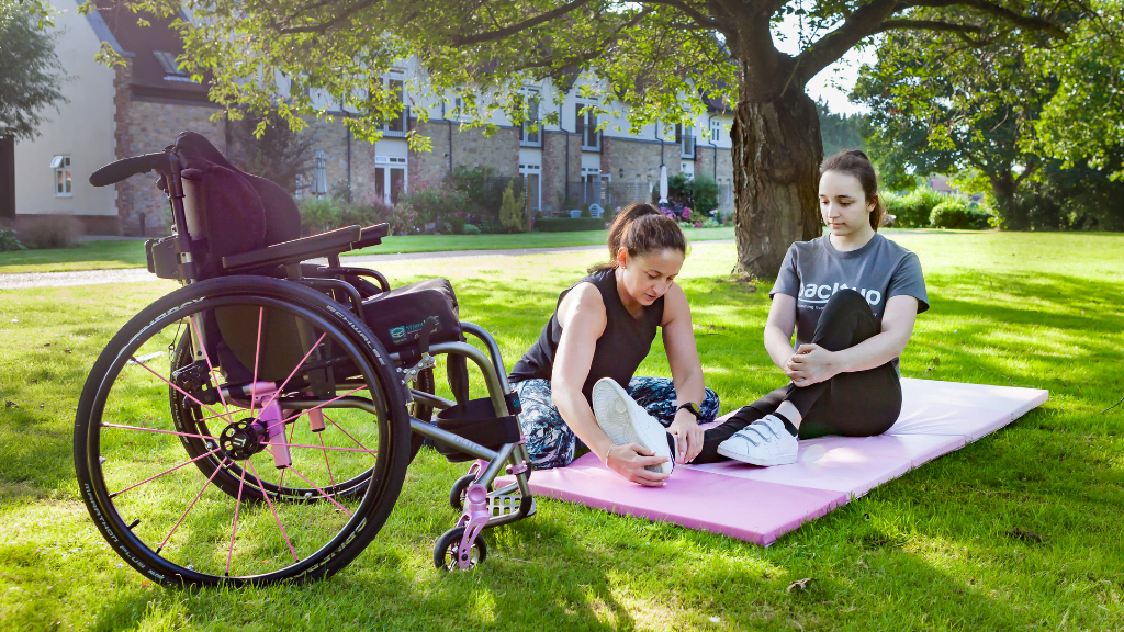 Ellis, who told us about what she learned about changing your outlook after spinal cord injury, exercising in  a park