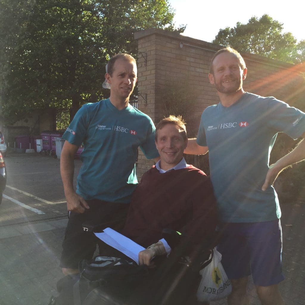 Andy with two of his colleagues at the Dragon Boat Race