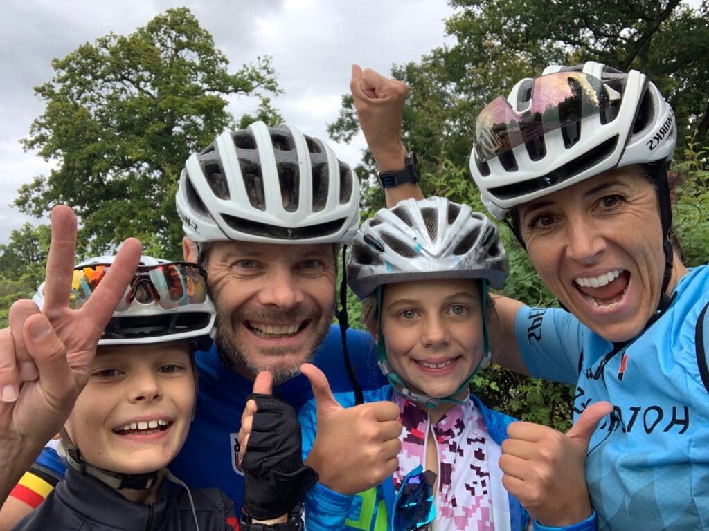 Michelle and her family, after taking on their family fundraisingchallenge