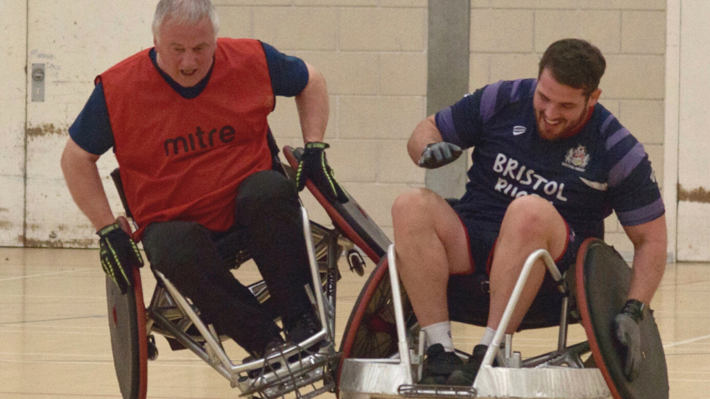 Steve playing wheelchair rugby. Reado n to discover how he adapted to ageing after spinal cord injury.